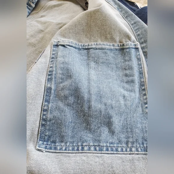 LAUREN RALPH LAUREN WOMEN'S LIGHT WASH DENIM CHORE COAT JACKET MEDIUM - Picture 6 of 9